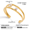 Cubic Zirconia Stainless Steel Bracelet in 18K Gold-Plated — Everyday Classic — jewelry construction