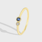 R0234Hot Sale Simple Inlaid Diamond Copper Zircon Joint Ring for Women Layered Wear