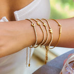 Stainless Steel Rhinestone Letter Bracelet Jewelry Non-Fading Accessories for Women