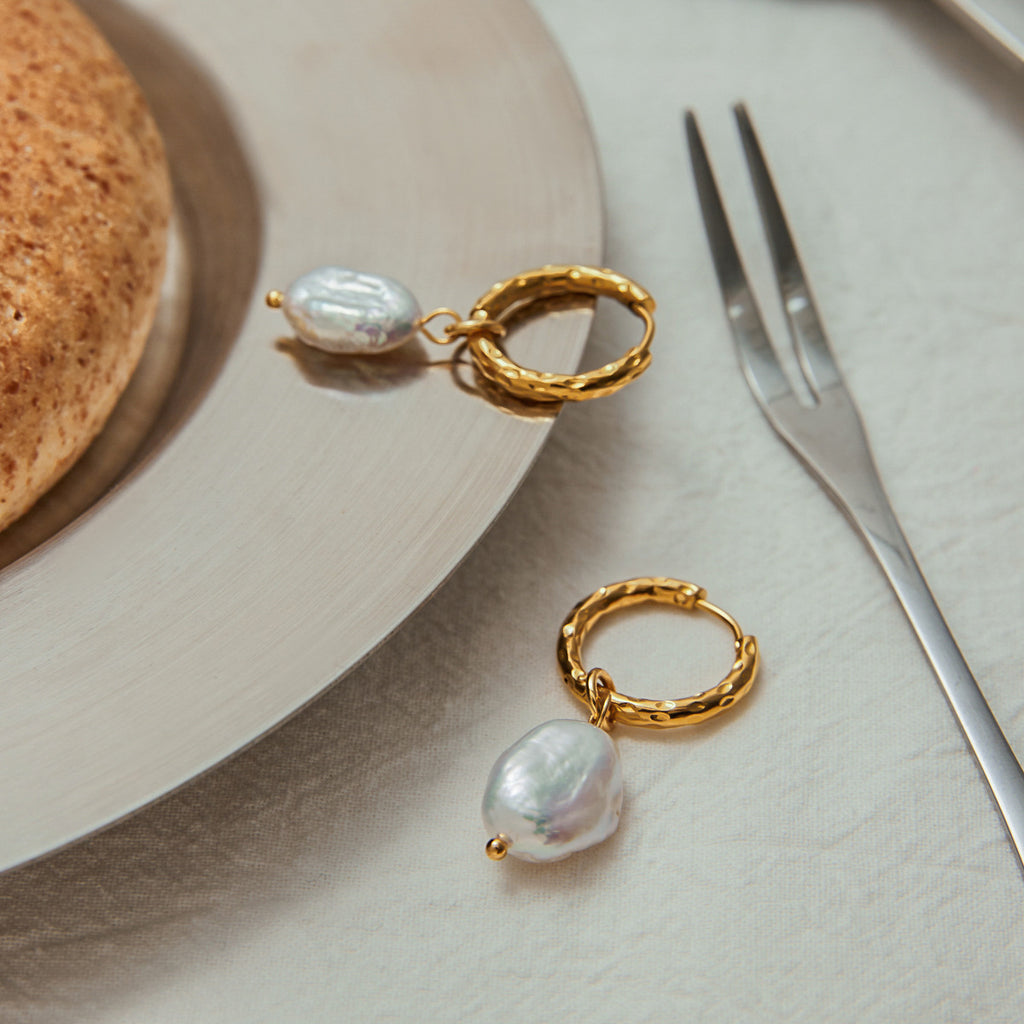 Pearl Earrings Stainless Steel Stud Jewelry Earrings