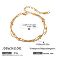 Layered Gold-Plated Stainless Steel Bracelet — jewelry construction