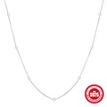 Pearl Layered 925 Sterling Silver Necklace — design silhouette — jewelry finish and design detail