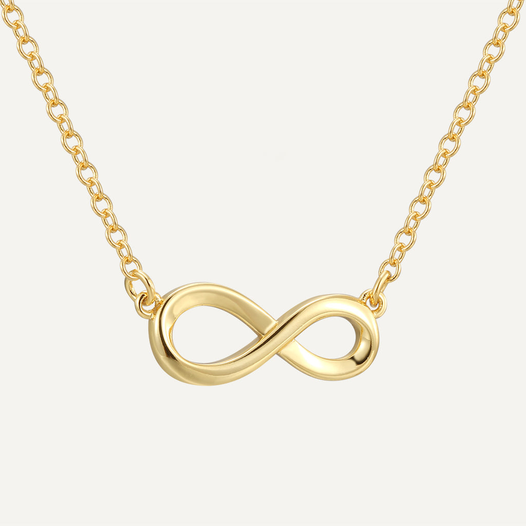 Two Tone Infinity Necklace For Women Copper Gold Silver Pendant