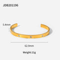 18K Gold-Plated Stainless Steel Bracelet with Geometric Cubic Zirconia Detail — jewelry construction