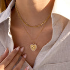 Heart Necklace Accessories for Women Non-Fading Jewelry Stainless Steel Jewelry