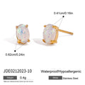 Gold-Plated Stainless Steel Cubic Zirconia Ear Cuff Earrings — Defined Silhouette — additional design view — jewelry finish and design detail