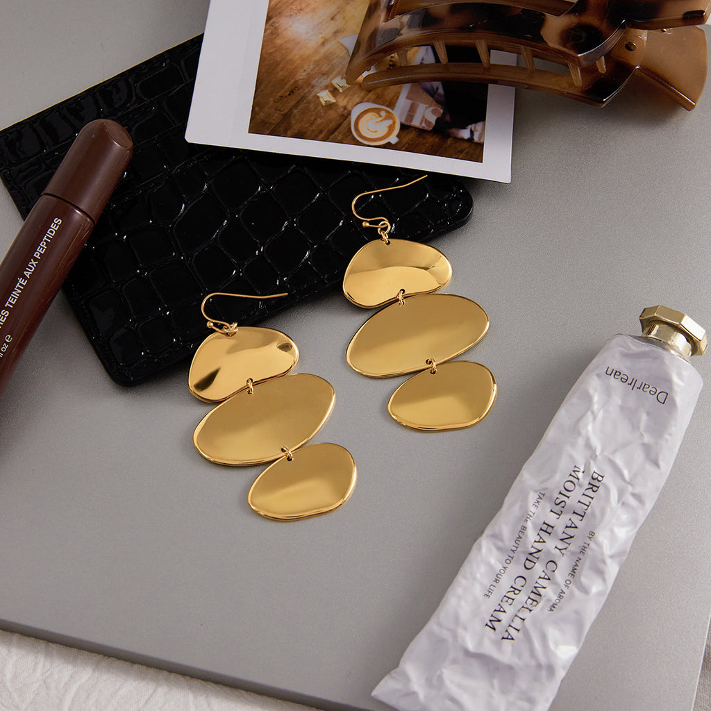 2H Irregular Pendant Earrings Necklace Non-Fading Ear Jewelry Stainless Steel Accessories