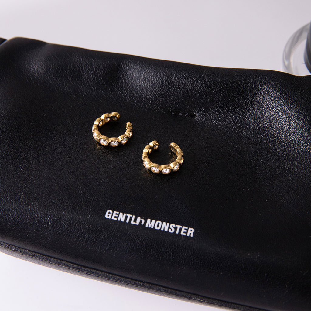 Zircon Earrings Ear Clips Non-Fading Stud Earrings Stainless Steel Jewelry for Women