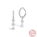 925 Sterling Silver Zircon Pendant Earrings Elegant Fashion — jewelry product photo 09 — jewelry finish and design detail