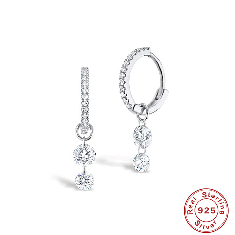 S925Sterling Silver Zircon Pendant Earrings Hot Selling Fashion Earrings Earrings