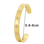 CYB0165 Lucky Four-Leaf Clover Copper Bracelet Zircon Open Simple Women's Bracelet