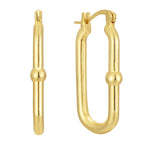 E0682 Fashion Simple Asymmetric Hoop Earrings for Women Copper Gold Plated Minimalist Style Smooth Surface Ear Cuffs