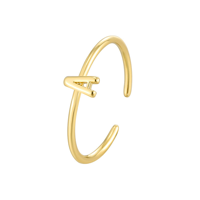 CYR0689 Letter Ring for Women Design Fashion Open Ring Tail Ring