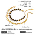 Turquoise Layered Stainless Steel Gold-Plated Bracelet — jewelry construction