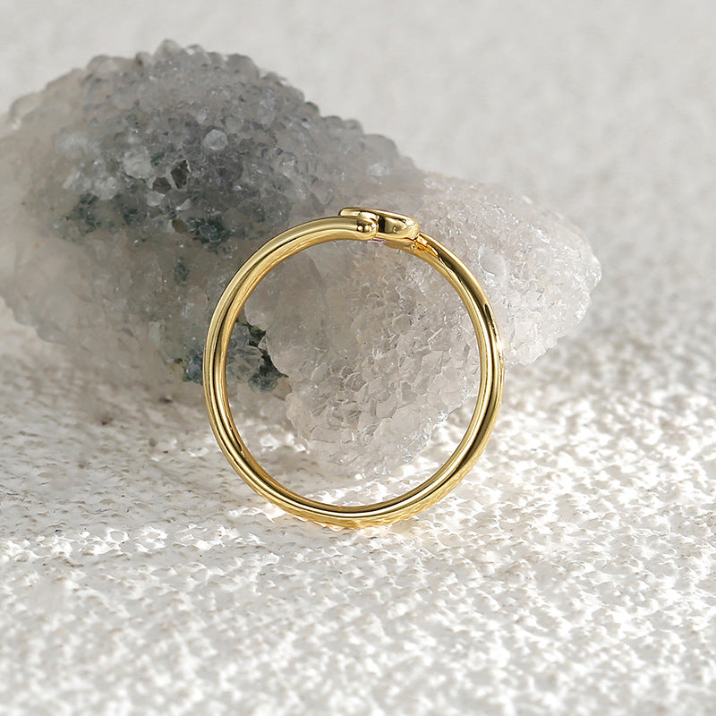 R0230 New Style Pink Zircon Ring for Women, Irregular Design Ring