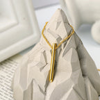 N0010 Line Fashion Elegant Design Necklace Japanese and Korean Simple Geometric Square Pendant