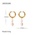 Gold-Plated Stainless Steel Freshwater Pearl Sculptural Pendant Necklace — close-up detail — jewelry finish and design detail