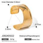 Stainless Steel Exaggerated gold Bracelet Open Bangle bracelet