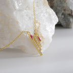 SN0016 S92Silver Tassel N Rectangular Bar Collarbone Chain Pendant for Men and Women