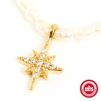 S925 Sterling Silver Devils Eye Pendant With Diamond Octagonal Star