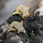 E0558 Novel Ocean Element Design Carp Shape Earrings for Women Simple Micro Pave Zircon Earrings