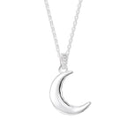 S925 Silver Irregular Moon Necklace For Women Collarbone Chain Choker