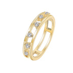 R0128 Hot-selling Jewelry Double-layer Hollow Zirconia Fashion Ring