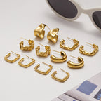 Stainless Steel c Shaped Earrings Non-Fading Ear Jewelry Accessories for Women