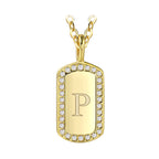 N0046 Gold-plated26Letter Square Necklace for Women, Simple Design English Choker Jewelry