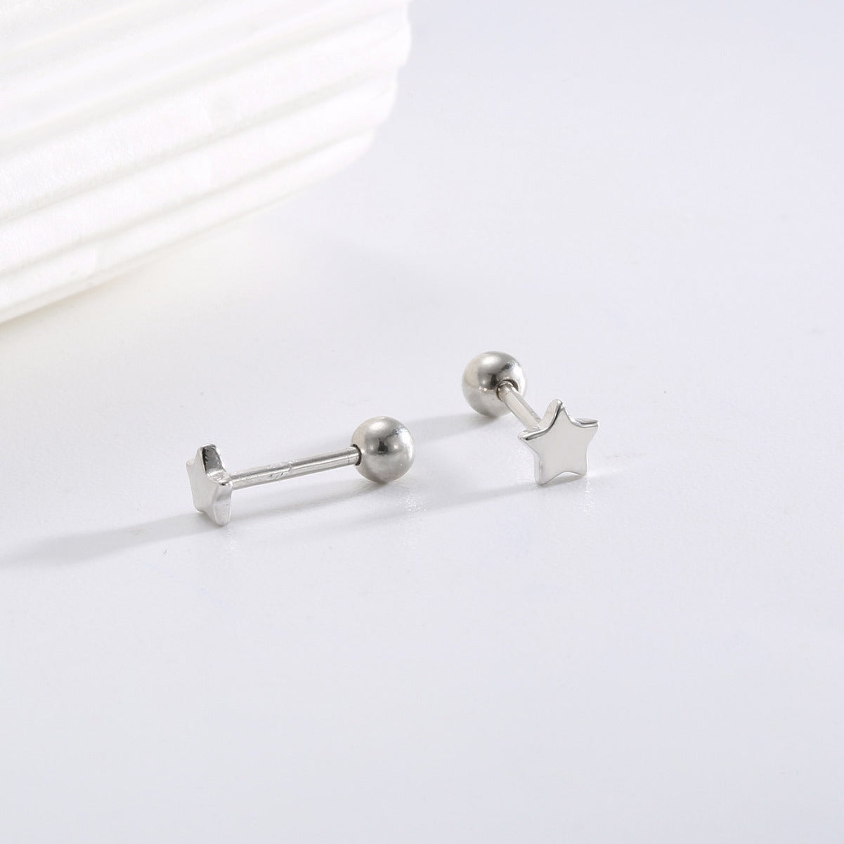 SE0190 S925Silver Star Simple Earrings Small Ear Bone Stud Earrings for Women Cross-border
