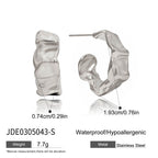 Stainless Steel c Shaped Earrings Non-Fading Ear Jewelry Accessories for Women