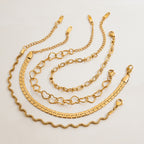 Stainless Steel Heart Gold-Plated Bracelet Jewelry Non-Fading Accessories for Women