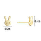 SE0275 S925Silver Bunny Children's Earrings for Girls Cute Student Girl Earrings Children's Ear Jewelry Trendy