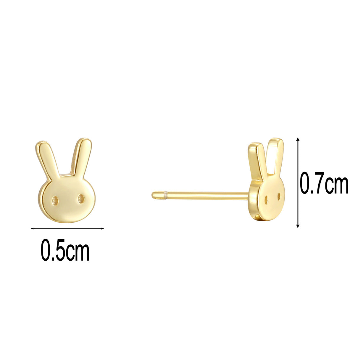 SE0275 S925Silver Bunny Children's Earrings for Girls Cute Student Girl Earrings Children's Ear Jewelry Trendy