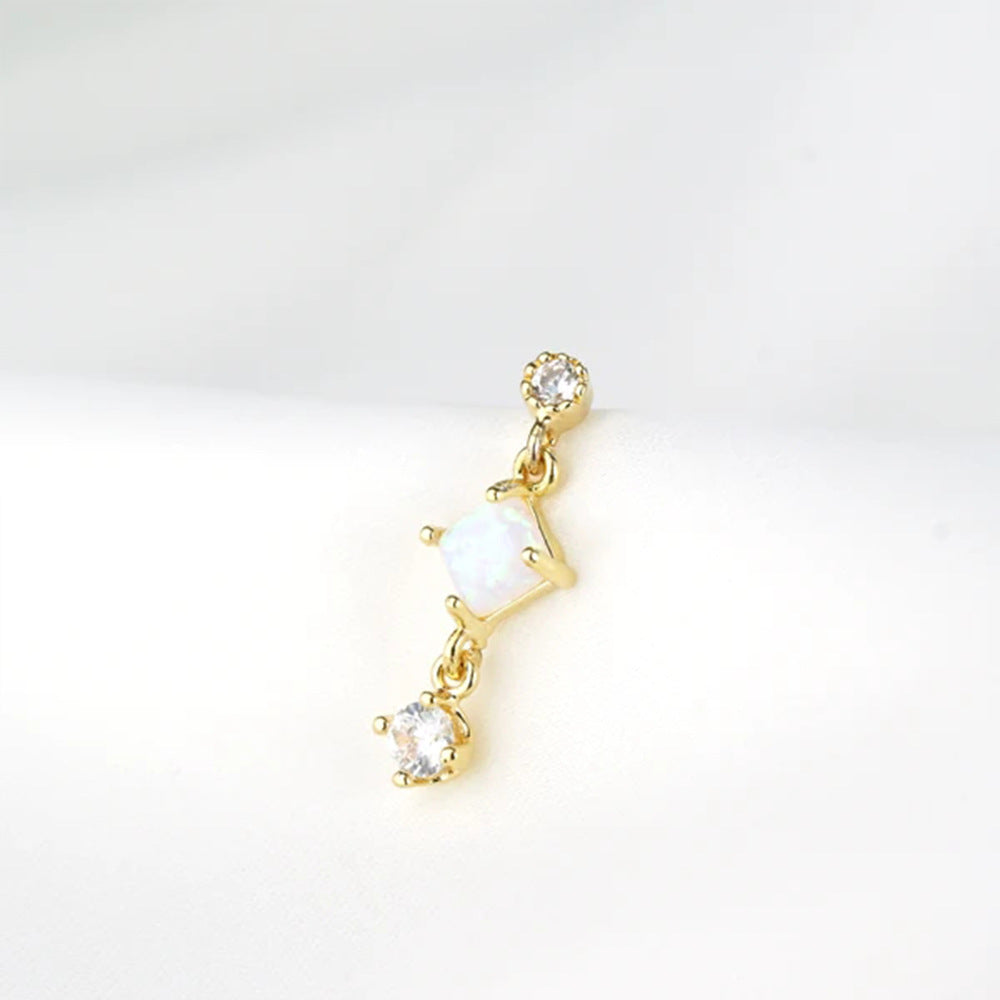 925Sterling Silver Star Earrings Ear Jewelry Studs Opal Earrings Jewelry for Women