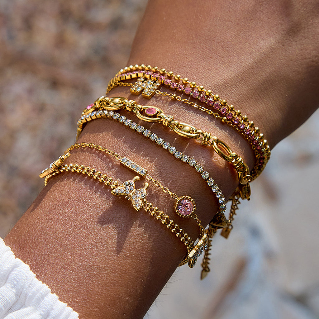 Stainless Steel Zircon Bracelet Women's Jewelry Non-Fading Jewelry