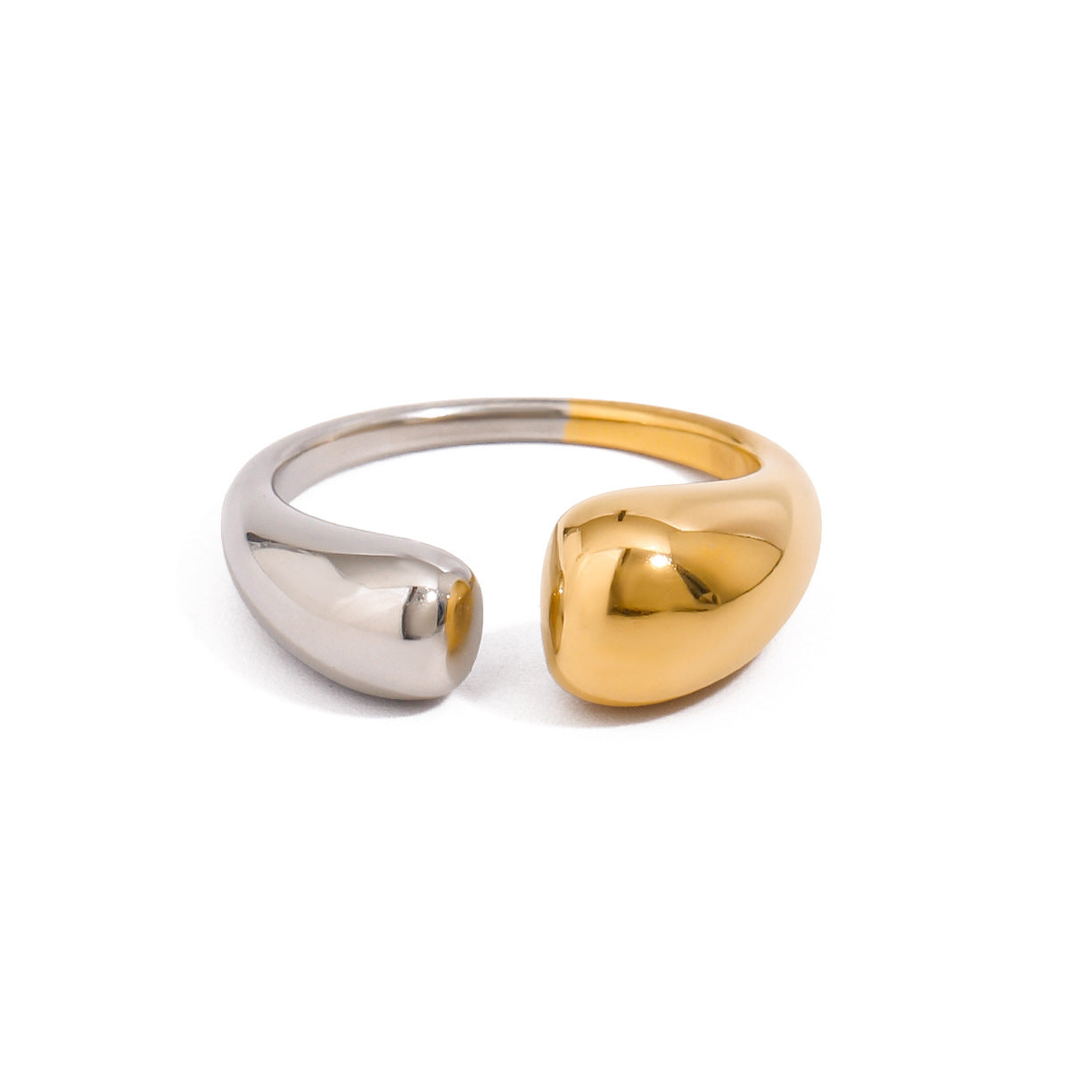 Gold-Tone Enamel Stainless Steel Ring styled for independent jewelry boutiques
