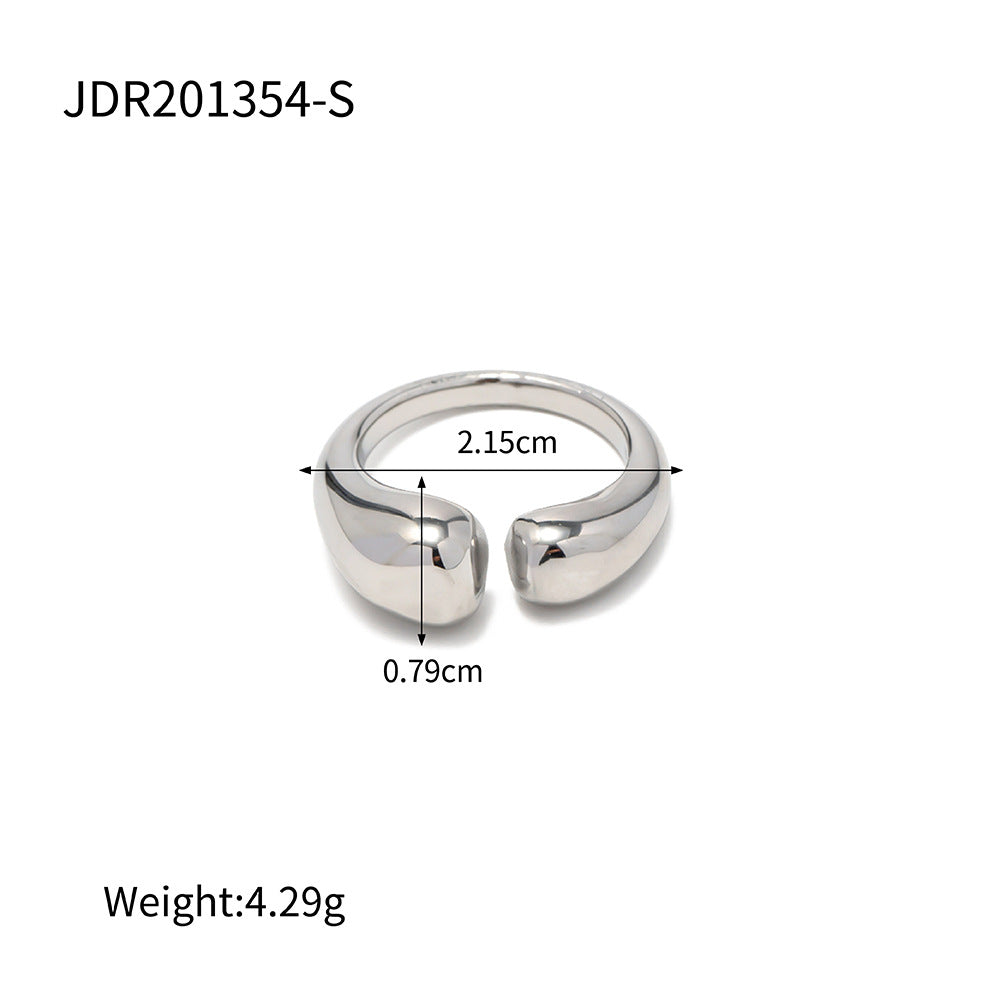 Gold-Tone Enamel Stainless Steel Ring for curated everyday jewelry assortments