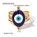 Evil Eye Gold-Tone Stainless Steel Ring styled for independent jewelry boutiques