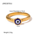 Evil Eye Gold-Plated Stainless Steel Ring — alternate product view — jewelry finish and design detail