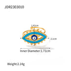 Evil Eye Gold-Tone Stainless Steel Ring offered for wholesale and private-label sourcing