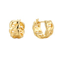 Gold-Plated Brass Lock Interlocking Earrings for private-label fashion jewelry buyers