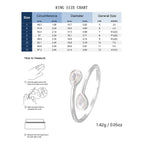 SR0043 S925Silver Water Drop Open Ring Design Minimalist Trendy Fashion