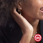 S925Sterling Silver Colorful Diamond Flower Stud Earrings Women's Fashion Simple Style Sterling Silver Earrings