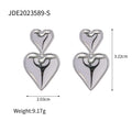 18K Gold-Plated Heart Pendant Earrings — alternate product view — jewelry finish and design detail