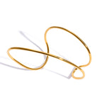 gold Bracelet Non-Fading Stainless Steel Jewelry Line Open Bracelet Accessories