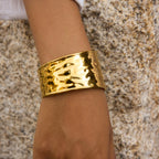 Melard Wide Resin Bracelet gold Stainless Steel Jewelry for Women