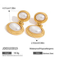 Pearl Stainless Steel Stud Earrings in Gold-Tone — Contemporary Edit styled for independent jewelry boutiques
