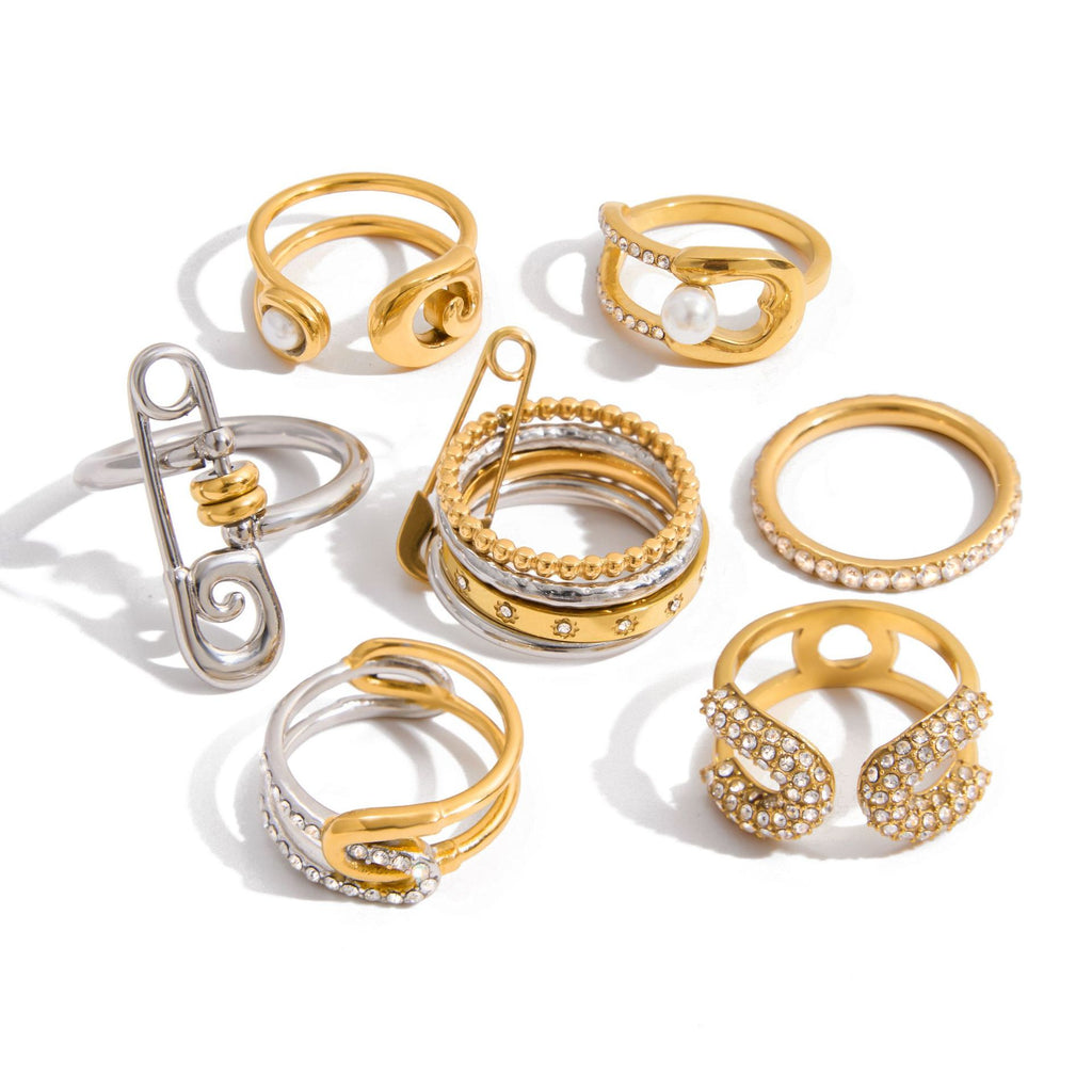 Original Design Paperclip Series Ring Non-Fading Jewelry Stainless Steel Accessories