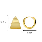 E0587 Fashion Gender-Neutral Earrings Copper Gold-Plated Simple Smooth Hoop Earrings